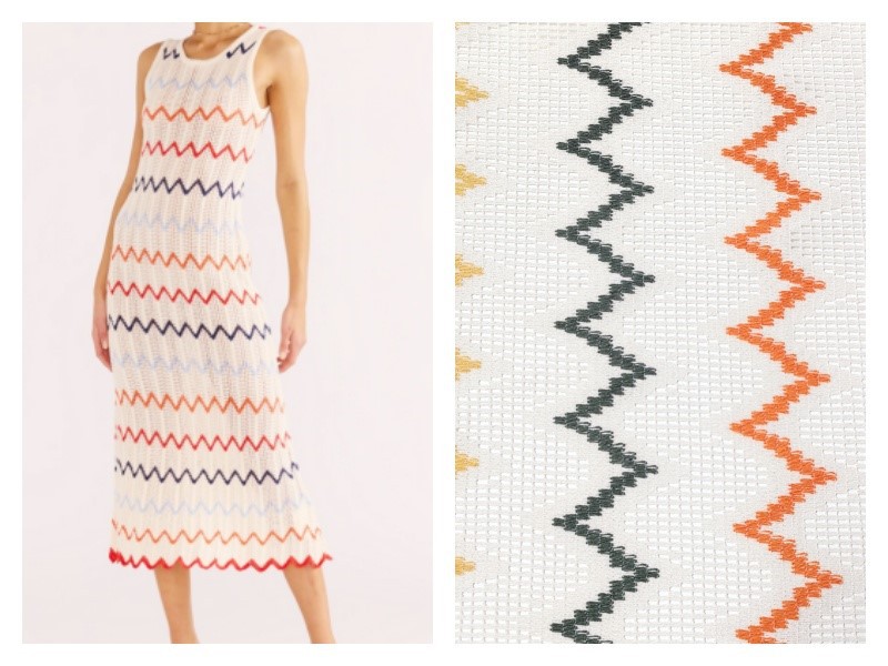 Big Wave Stripe Crochet Fabric 4 Big Wave Stripe Crochet Fabric 4
