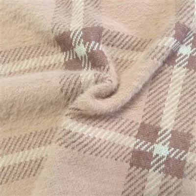 Mohair tarkista Jacquard -neulottu kangas